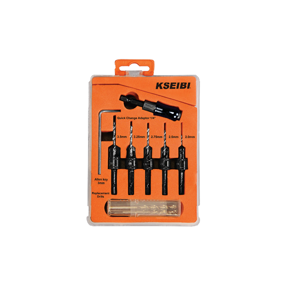 Countersink Drill Bits With Plastic Box, plastic containers,
drill bit Set for wood screw,