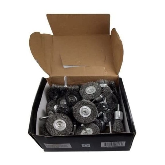 crimped brush set 40-Pc, steel coated, hand tools, power tools accessories, cleaning tool, roughening, paint removal