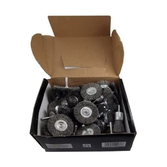 crimped brush set 40-Pc, steel coated, hand tools, power tools accessories, cleaning tool, roughening, paint removal