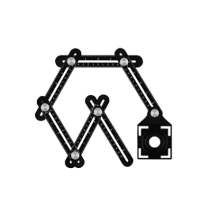 带孔定位器的六折尺