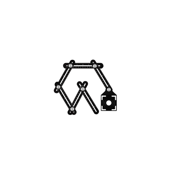 Six Folding Ruler With Hole Locator Kit, measuring & marking,Multi-nook, Numbered.