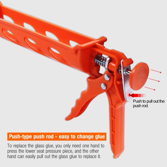 Caulking Gun ABS,  Contractor's Tools, cartridges,
practical,
has teeth for fixation