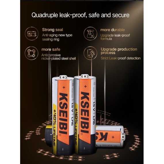 Alkaline Battery LR03/AAA - 4PCS,
non-rechargeable,High energy 1.5V Alkaline Battery for household and business appliances.