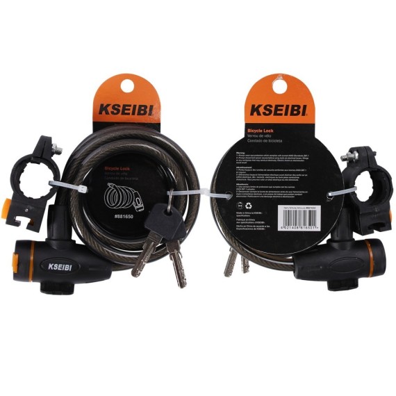 Bicycle Lock, bicycle cable lock with 2 keys, anti-theft alloy steel cable bike/scooter lock.