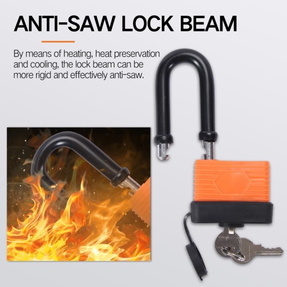 Waterproof Padlock, Heavy Duty waterproof security padlock with 2 keys, for locking cabinet doors/gates/lockers & baskets.