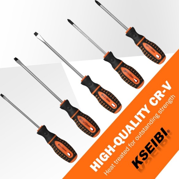 Slotted & Philips Screwdriver Set 5-PC, Screwdrivers,
screwdriver,
 anti-slip,
 comfortable grip.