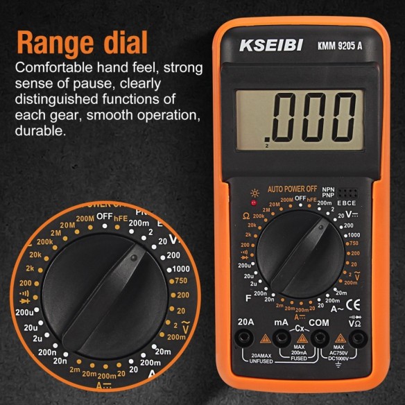 Digital Multimeter, digital multimeter with ac/dc voltmeter/tester, for measuring qualities of electric-powered items.