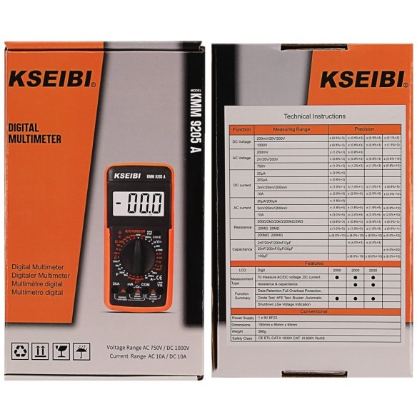 Digital Multimeter, digital multimeter with ac/dc voltmeter/tester, for measuring qualities of electric-powered items.