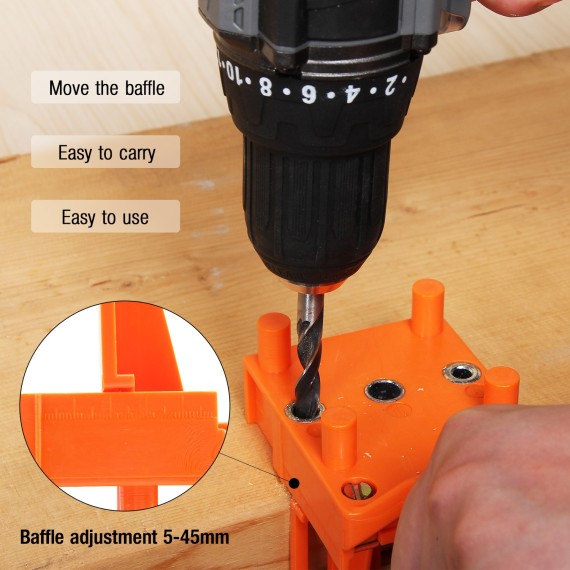 Universal Dowel Jig Set 5pcs Set Power Tools Accessories ,wood dowel drilling ,
doweling  jig set,dowel jig