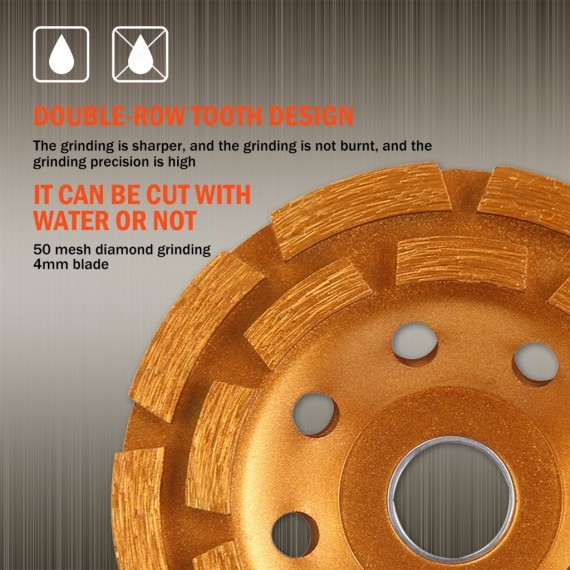 diamond cup wheels double raw,
power tools accessories, woodworking