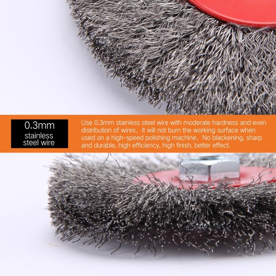 Crimped Wire Wheels, Power Tools Accessories ,wire brush wheels ,wire brush for bench grinder