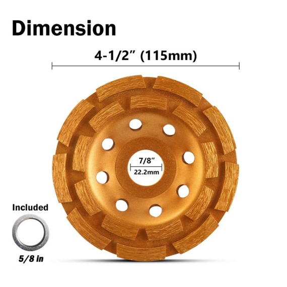 diamond cup wheels double raw,
power tools accessories, woodworking