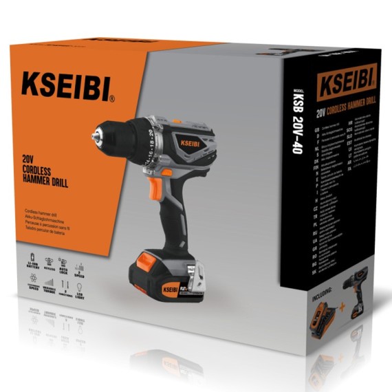 دریل بی‌سیم 20 ولت KSR 20V-40 | قیمت و اطلاعات فنی | KSEIBI