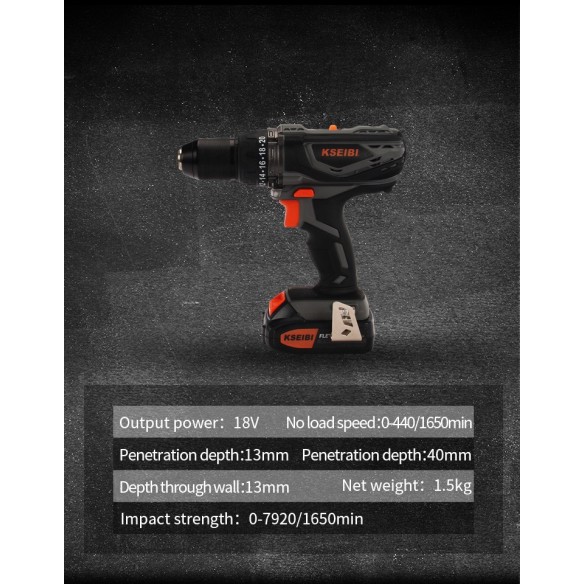High-Performance 20V Cordless Drill with 2 Batteries for DIY Projects | KSEIBI