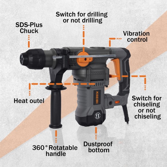 High Performance KSH 4-28 Rotary Hammer for Heavy Duty Jobs | KSEIBI