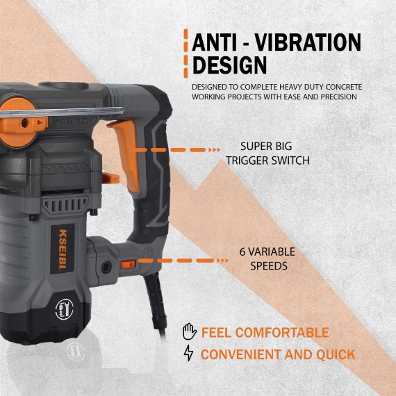 High Performance KSH 4-28 Rotary Hammer for Heavy Duty Jobs | KSEIBI