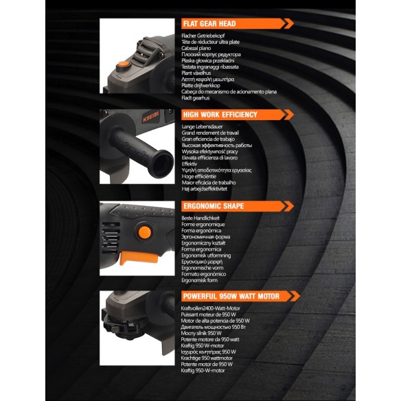 High-Powered KWS 20-180 Angle Grinder for Precision Grinding | KSEIBI