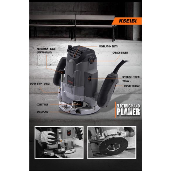 High-Powered KOF 1800 V Router for Precision Woodworking | KSEIBI