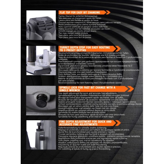 Купить фрезер KOF 1800 V с мощностью 1800 Вт | KSEIBI