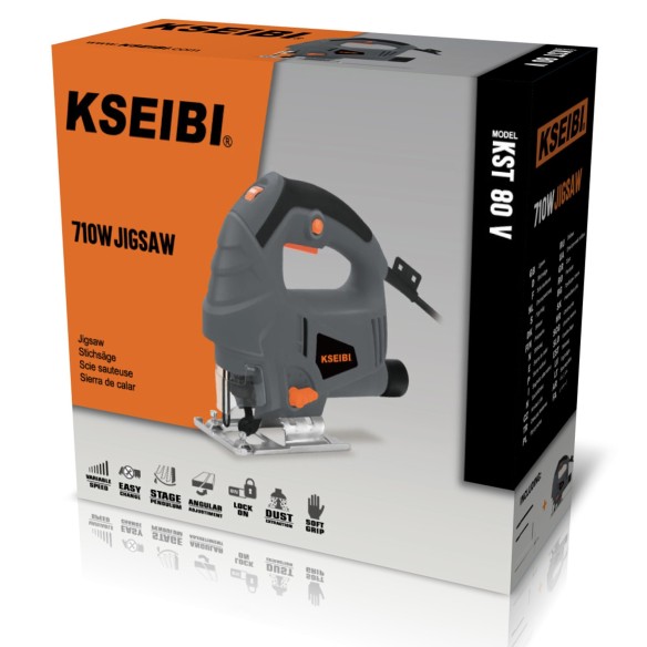 Powerful 80mm Jigsaw with 710W Motor for Precision Cuts | KSEIBI