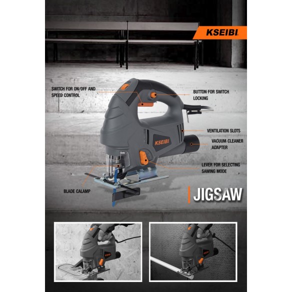 Powerful 80mm Jigsaw with 710W Motor for Precision Cuts | KSEIBI