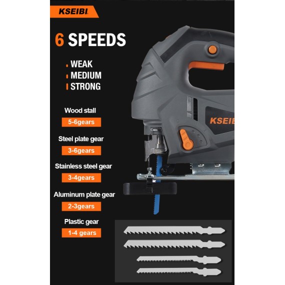 Powerful 80mm Jigsaw with 710W Motor for Precision Cuts | KSEIBI