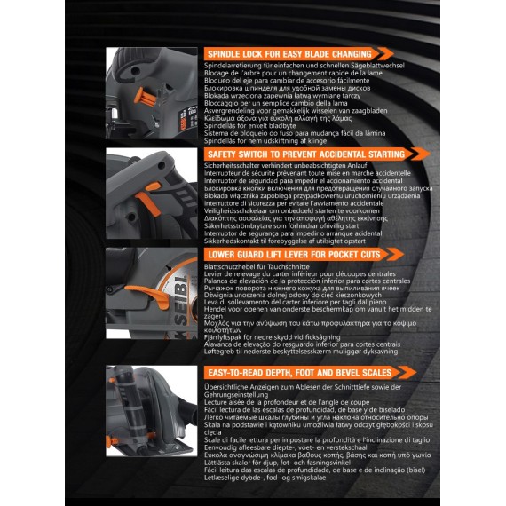 High-Powered Circular Saw for Precision Cuts | KSEIBI