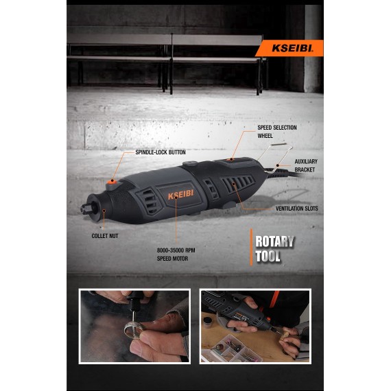 KRD 170-35 V多功能旋转工具，106件，170W | KSEIBI
