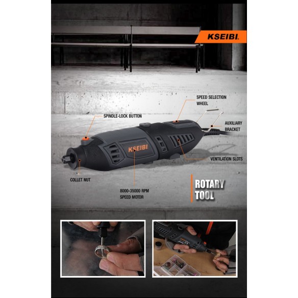 KRD 170-35 V多功能旋转工具，106件，170W | KSEIBI