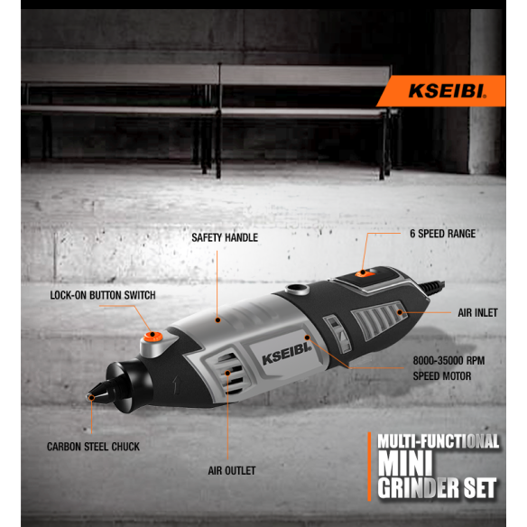 KRD 170-35 V多功能旋转工具，106件，170W | KSEIBI