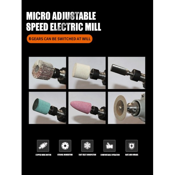 Versatile and Powerful Multi Rotary Tool Set with 106 Pieces | KSEIBI