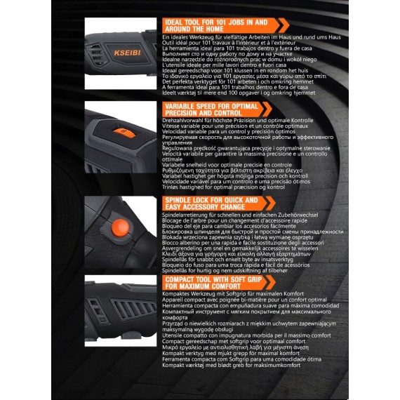 Versatile and Powerful Multi Rotary Tool Set with 106 Pieces | KSEIBI