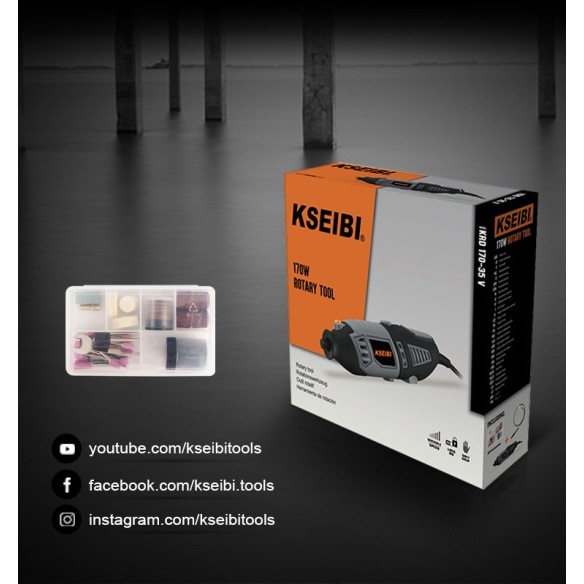 Versatile and Powerful Multi Rotary Tool Set with 106 Pieces | KSEIBI