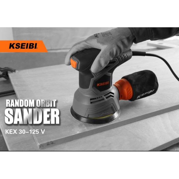 KEX 30-125V 随机轨道砂光机，125MM，300W，专业砂光工具 | KSEIBI