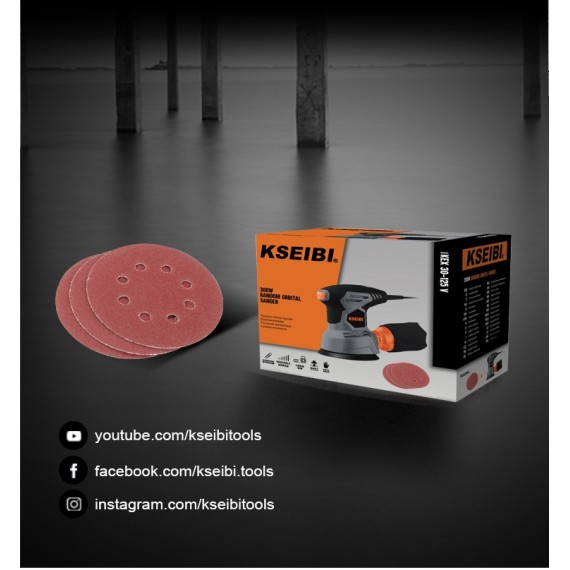 KEX 30-125V 随机轨道砂光机，125MM，300W，专业砂光工具 | KSEIBI