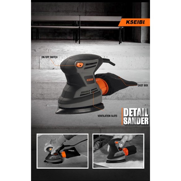 High-Powered Detail Sander for Precision Sanding | KSEIBI