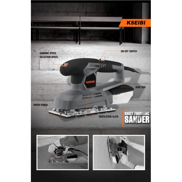 High-Quality KSS 24-230 V Finishing Sander for Smooth Surfaces | KSEIBI