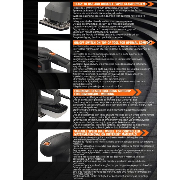 High-Quality KSS 24-230 V Finishing Sander for Smooth Surfaces | KSEIBI