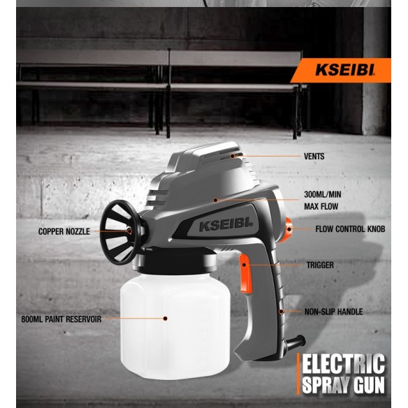 高压电喷枪，多功能，适用于喷涂家具和汽车 | KSEIBI
