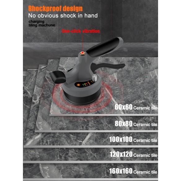 Efficient 7.2V Cordless Suction Cup Tile Vibrator for Precision Work | KSEIBI