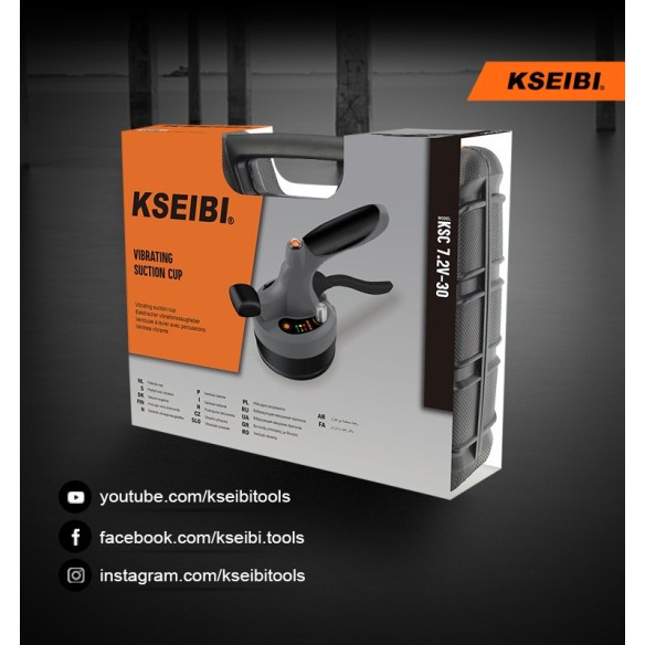 Efficient 7.2V Cordless Suction Cup Tile Vibrator for Precision Work | KSEIBI