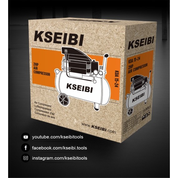 کمپرسور هوا KDA 15-24، ۲۴ لیتری، ۲ اسب بخار | KSEIBI