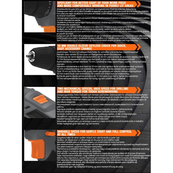 دریل برقی بی‌سیم 12 ولت KSB 12V-22، 10 میلی‌متر | KSEIBI