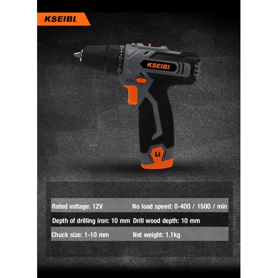 Powerful 12V Cordless Drill Driver for DIY Enthusiasts | KSEIBI