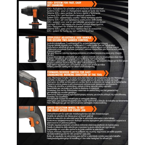 High-Performance 26mm Rotary Hammer Drill for Professionals | KSEIBI