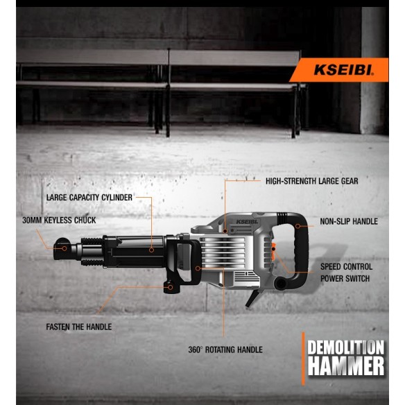 High-Power KSH 1750 D Demolition Hammer for Tough Jobs | KSEIBI