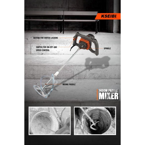 Professional KRW 1400 V Paint Mixer for Smooth Blending | KSEIBI