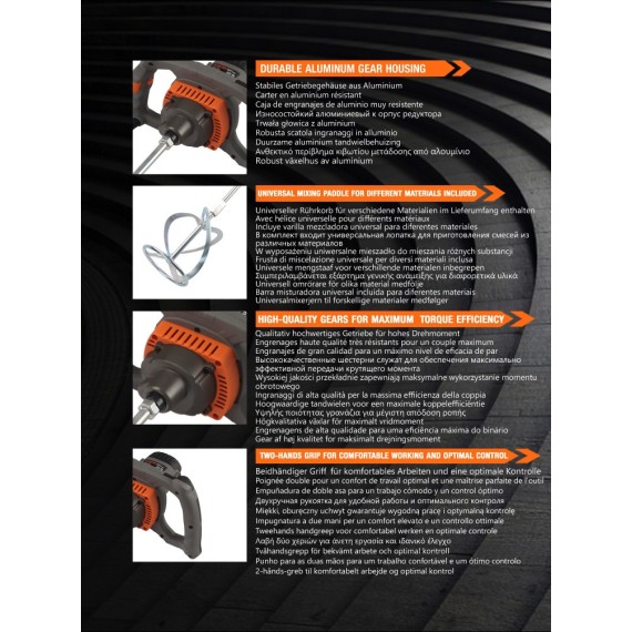 Professional KRW 1400 V Paint Mixer for Smooth Blending | KSEIBI