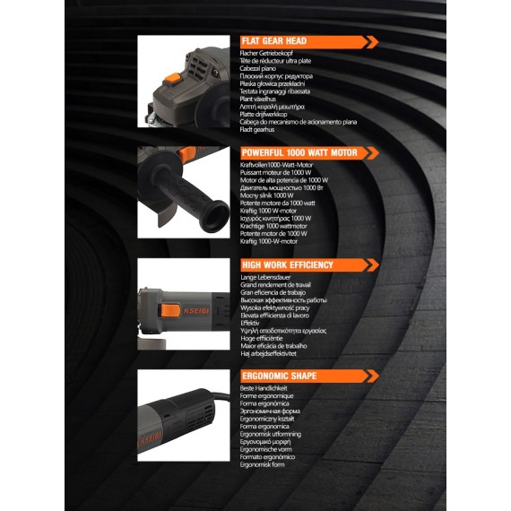 Powerful 115mm Angle Grinder for Precision Cutting and Grinding Tasks | KSEIBI