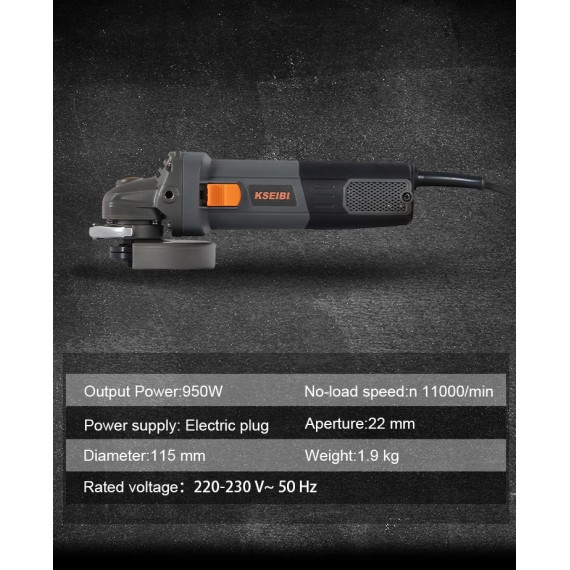 Powerful 115mm Angle Grinder for Precision Cutting and Grinding Tasks | KSEIBI